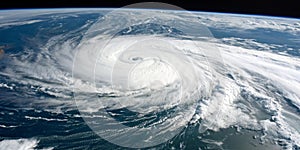 Super Typhoon cyclone over ocean