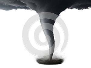 Powerful tornado touching down