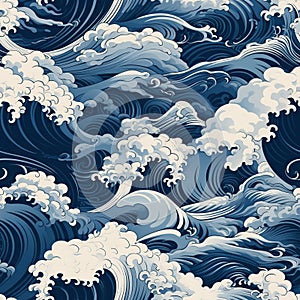 Powerful Tranquility: The Elegance of Kanagawa Waves