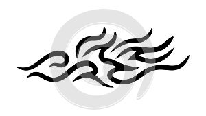 Tribal Dynamic Fire Flame Graphic Element Vector, vector design Generative AI