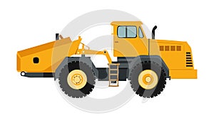 Powerful Yellow Wheel Loader at Work, vector design Generative AI