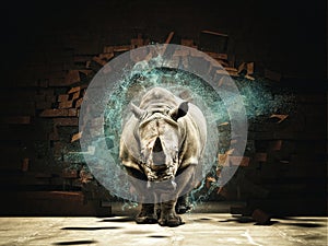 Powerfull as rhino photo