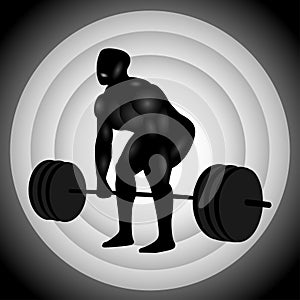 Powerlifter Deadlift Silhouette photo