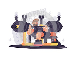 Powerlifting athlete in competitions