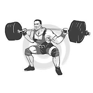 Powerlifting squat photo
