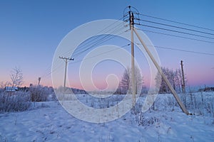 Powerline in the countryside