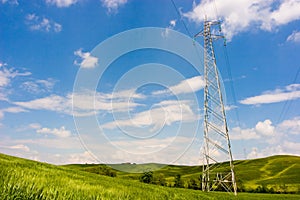 Powerline on Green Field