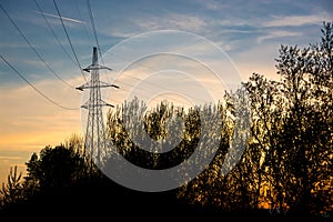 Powerline silhouette