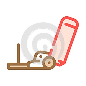 powerline sled color icon vector illustration