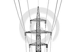 Powerline, tower for transmission of current through wires