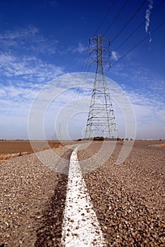 Powerlines Against Sky