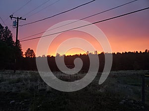 Powerlines sunset