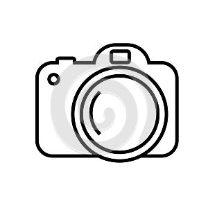 Simple camera icon in outline style