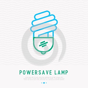 Powersave lamp thin line icon