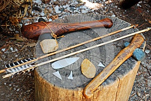 Powhatan tools near Jamestown Virginia