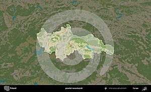 powiat nowotarski highlighted, Poland. OpenStreetMap Humanitarian photo
