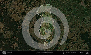 powiat tczewski highlighted, Poland. Sentinel. June 2018 photo