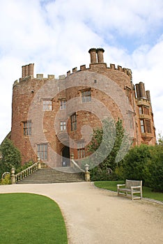 Powis Castle entrance in Welshpool, Powys, Wales, England, Europe photo