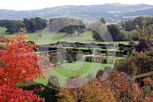 Powis castle garden in England