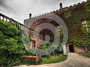 Powys Castle was originally a medieval castle, later rebuilt into a chateau, surrounded by Baroque gardens.