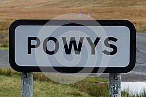 Powys â€“ sign to Welsh County