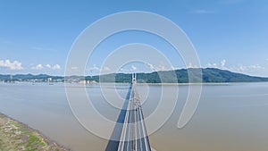 Poyang lake bridge panorama