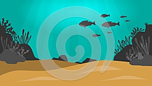 Under the sea vector background