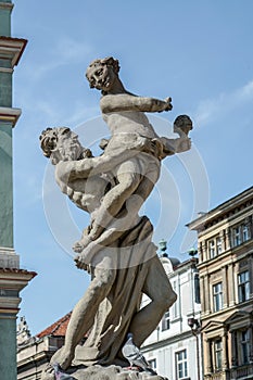 POZAN, POLAND/EUROPE - SEPTEMBER 16 : Fountain of Proserpina in photo