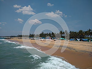 Pozhikkara beach seascape view, Kollam Kerala photo