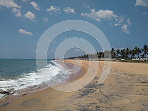 Pozhikkara beach seascape view, Kollam Kerala