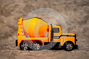 POZNAN, POLAND - Oct 18, 2020: Toy model cement mixer truck