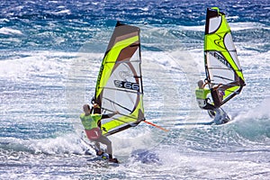 Windsurfing on Gran Canaria.
