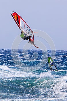 Windsurfing on Gran Canaria.