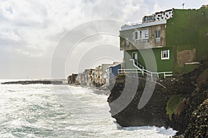 Pozo Izquierdo waterfront houses overlook, Gran Canaria, Spain photo