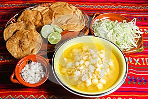 Pozole Traditional Mexican food corn soup spicy