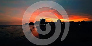 Pozzallo, the cabrera tower at sunset