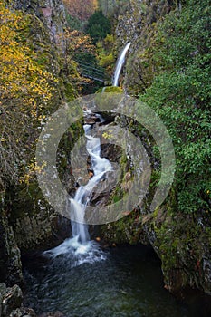 PoÃ§o do Inferno Waterfall in Manteigas, Portugal