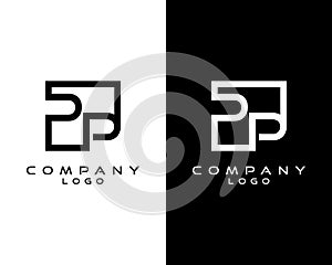 PP, P Letters Logo Design. Simple and Creative Letter Concept Illustration vector