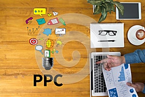PPC - Pay Per Click concept