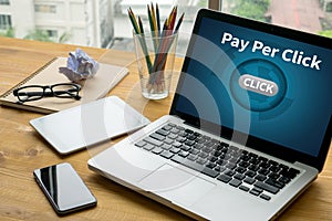 PPC - Pay Per Click concept