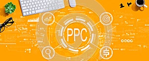 PPC - Pay per click concept with a computer keyboard
