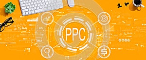 PPC - Pay per click concept with a computer keyboard photo