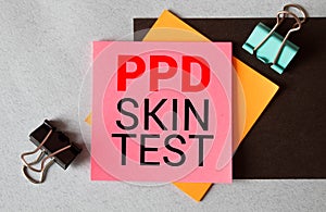 PPD - Purified Protein Derivative acronym, medical concept background photo