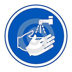 PPE Icon.Wash Your Hand Symbol Isolate On White Background,Vector Illustration EPS.10