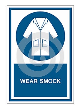 PPE Icon.Wear Smock Symbol Sign Isolate On White Background,Vector Illustration