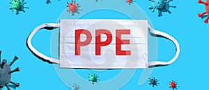 PPE theme with medical mask
