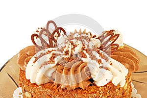 ÃÂ°ppetizing fruitcake with a cream close up