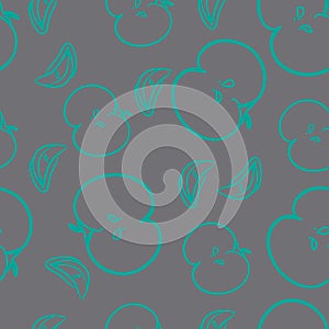 Pple seamless pattern. Vector illustration.