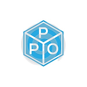 PPO letter logo design on black background. PPO creative initials letter logo concept. PPO letter design