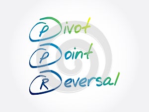PPR - Pivot Point Reversal acronym, business concept background